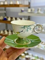 BIRDLY YEŞİL TEK KİŞİLİK TÜRK KAHVESİ FİNCANI