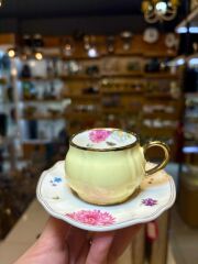 ROWAN SARI TEK KİŞİLİK TÜRK KAHVESİ FİNCANI