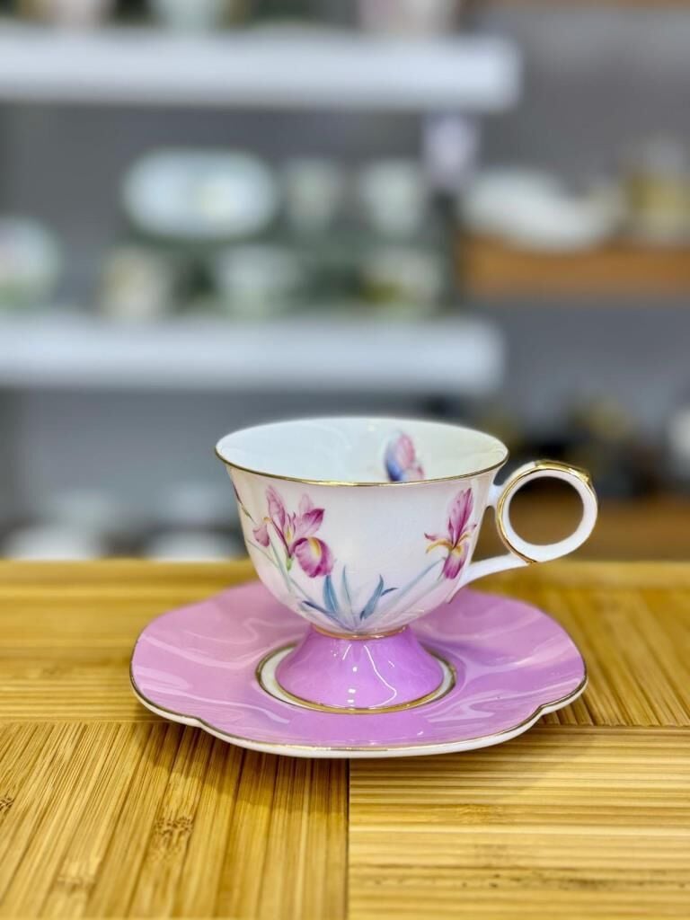 LILYUM PEMBE TEK KİŞİLİK TÜRK KAHVESİ FİNCANI