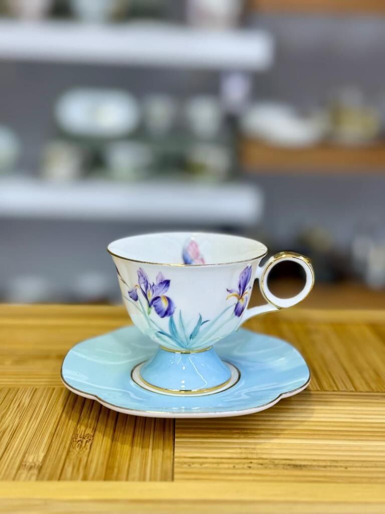 LILYUM MAVİ TEK KİŞİLİK TÜRK KAHVESİ FİNCANI