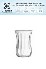PAŞABAHÇE V BLOCK OPTİKLİ 12'Lİ ÇAY BARDAK