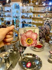 PEMBE FLOWER PORSELEN KUPA