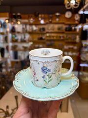 VIVIENNE MAVİ TEK KİŞİLİK TÜRK KAHVESİ FİNCANI