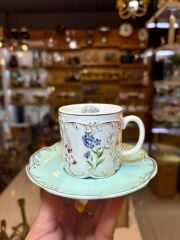 VIVIENNE MAVİ TEK KİŞİLİK TÜRK KAHVESİ FİNCANI