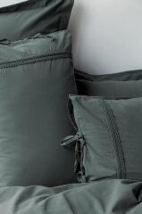 DROPE TEAL GREEN YIKANMIŞ %100 POPLİN ÇİFT KİŞİLİK NEVRESİM TAKIMI
