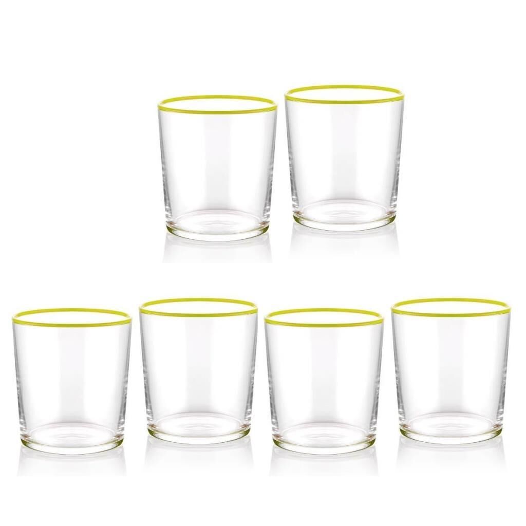 6'LI SU BARDAK SETİ SARI 380CC