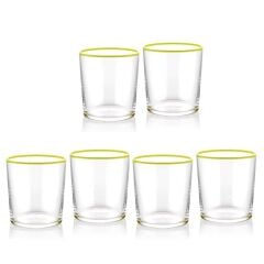 6'LI SU BARDAK SETİ SARI 380CC