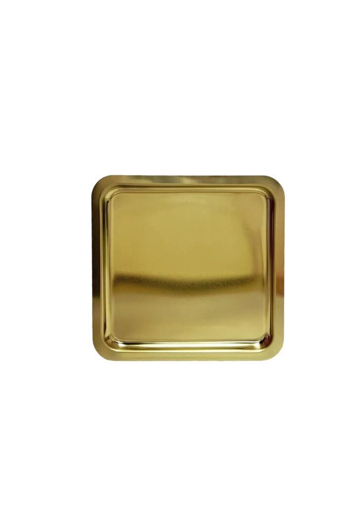 GOLD KARE TEKLİ SUNUM TEPSİSİ 21CM