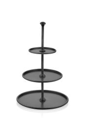 SİYAH METAL 3 KATLI KURABİYELİK