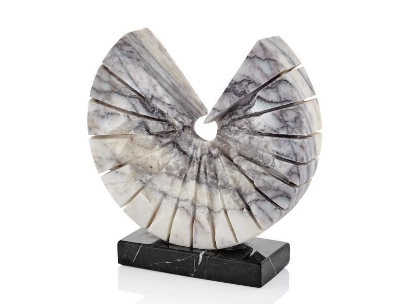 EVZA MERMER LEYLAK KAİDELİ PATLATMA DİSK DEKOR 26CM