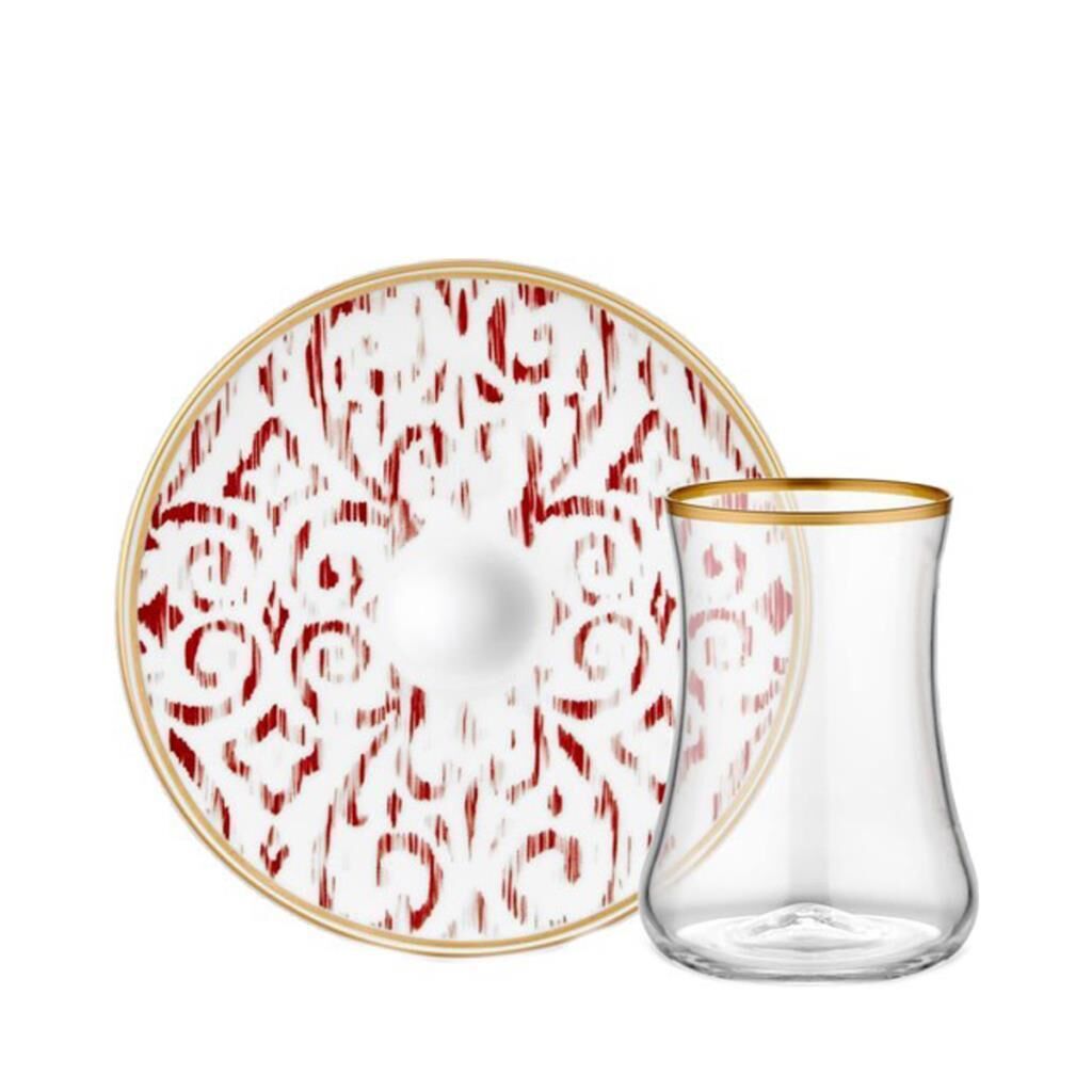 KOLEKSİYON DERVISH NOMAD BORDO ÇAY SETİ 1 KİŞİLİK