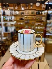 AISHA ALTIN 6 KİŞİLİK TÜRK KAHVESİ FİNCANI