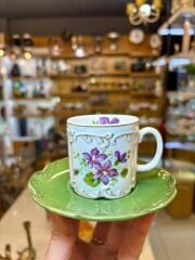 VIVIENNE YEŞİL 6 KİŞİLİK TÜRK KAHVESİ FİNCANI