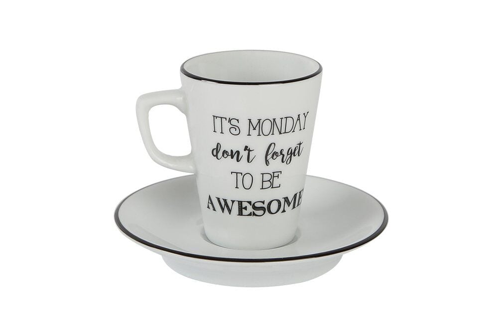 BE HAPPY UZUN KAHVE FİNCANI(MONDAY)