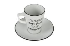 BE HAPPY UZUN KAHVE FİNCANI(MONDAY)