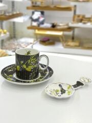 KAREN GRİ TEK KİŞİLİK TÜRK KAHVESİ FİNCANI VE LOKUMLUK 3 PARÇA