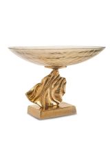 ALTIN DEKORATİF TABAK 33X23CM