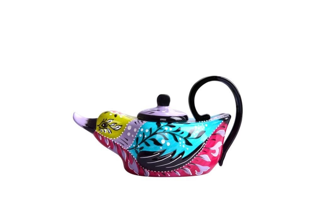 SİYAH MAVİ ÖRDEK DESEN DEMLİK 800ML