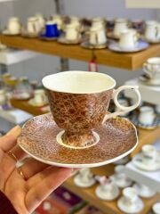 CROCO BAKIR TEK KİŞİLİK TÜRK KAHVESİ FİNCANI