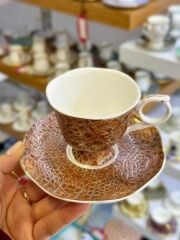 CROCO BAKIR TEK KİŞİLİK TÜRK KAHVESİ FİNCANI