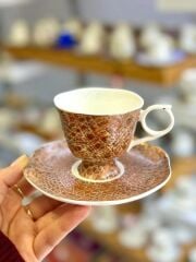 CROCO BAKIR TEK KİŞİLİK TÜRK KAHVESİ FİNCANI