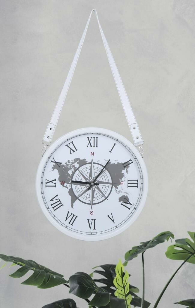 BEYAZ KEMERLİ DUVAR SAATİ 40CM
