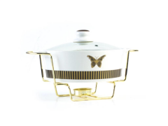 PORSELEN STANDLI KELEBEKLİ FIRIN KABI