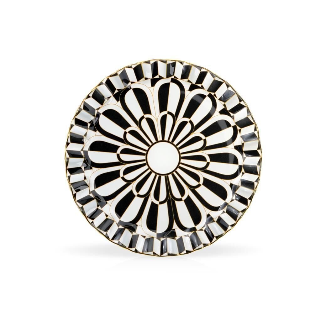 DESTİNA SİYAH 6'LI PASTA TABAK 20CM