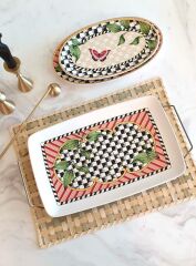 JARDİN FERFORJE DİKDÖRTGEN SUNUM TABAK 34X25CM