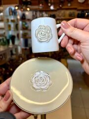 ROZSA BEJ TEK KİŞİLİK TÜRK KAHVESİ FİNCANI