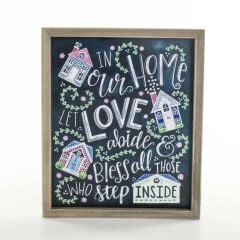 AHŞAP 'LOVE HOME' PANO
