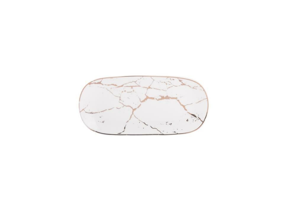 LENA MERMER BEYAZ TEKLİ TABAK 17CM