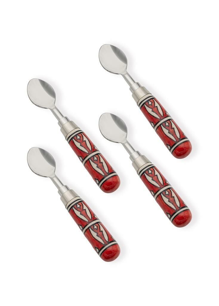 CORALLO KIRMIZI DONDURMA KAŞIĞI 4'LÜ SET