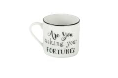BE HAPPY TABAKSIZ KLASİK KAHVE FİNCANI(FORTUNE)