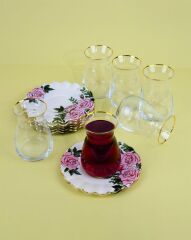 ROSELINE KREM 6 KİŞİLİK ÇAY SETİ