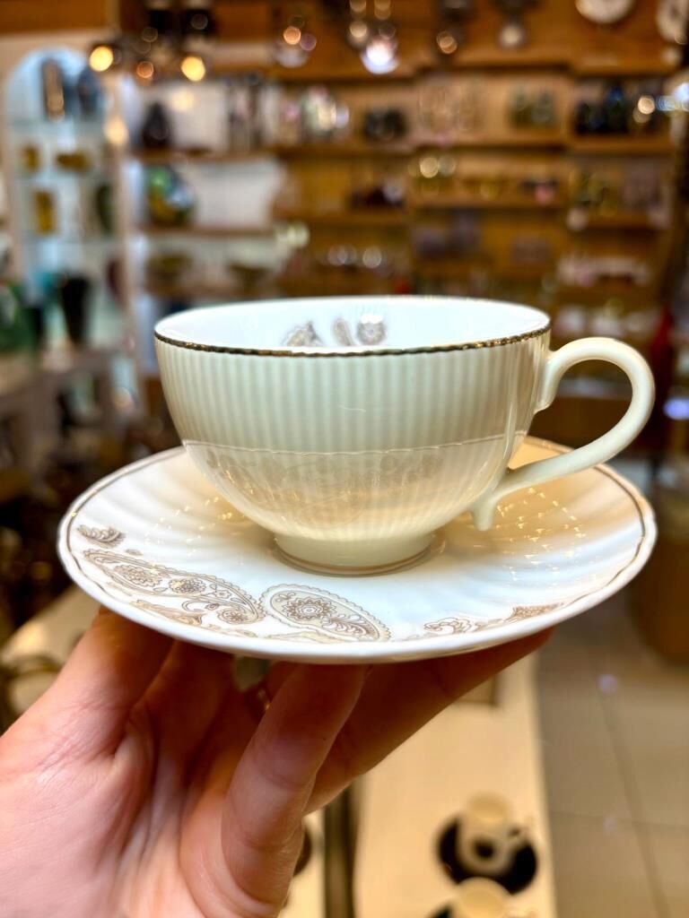 CLARISSA BEJ TEK KİŞİLİK TÜRK KAHVESİ FİNCANI