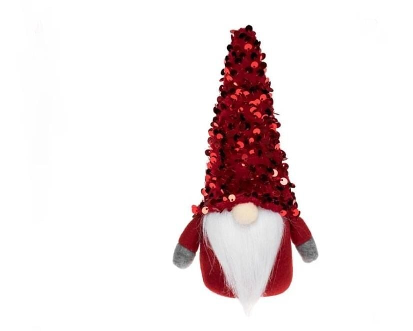 KIRMIZI PAYETLİ CÜCE DEKOR 17CM