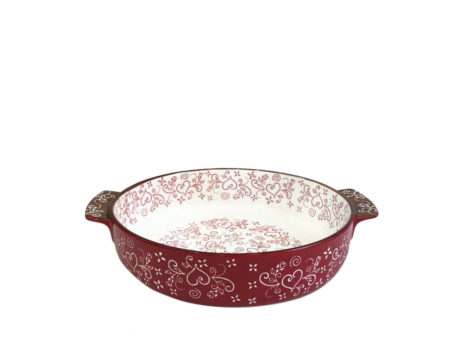KIRMIZI YUVARLAK FIRIN KABI 23cm
