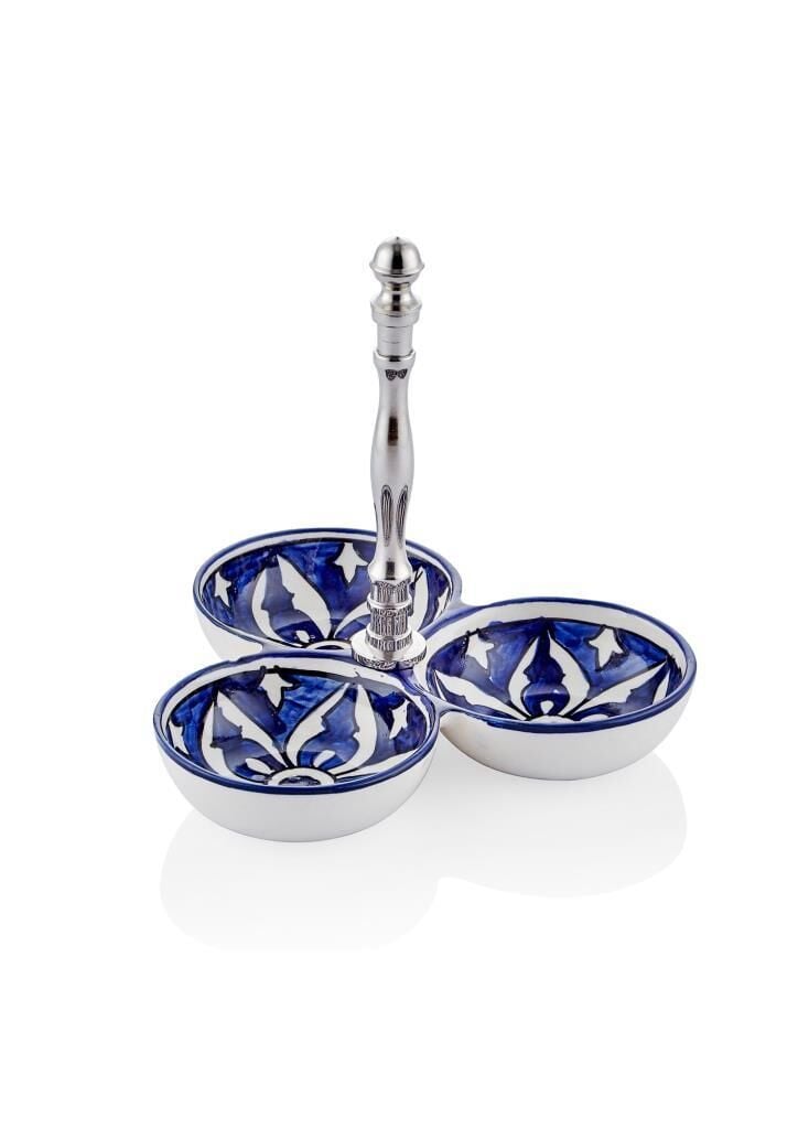 CORALLO MAVİ 3 BÖLMELİ ÇEREZLİK 19X19X19CM