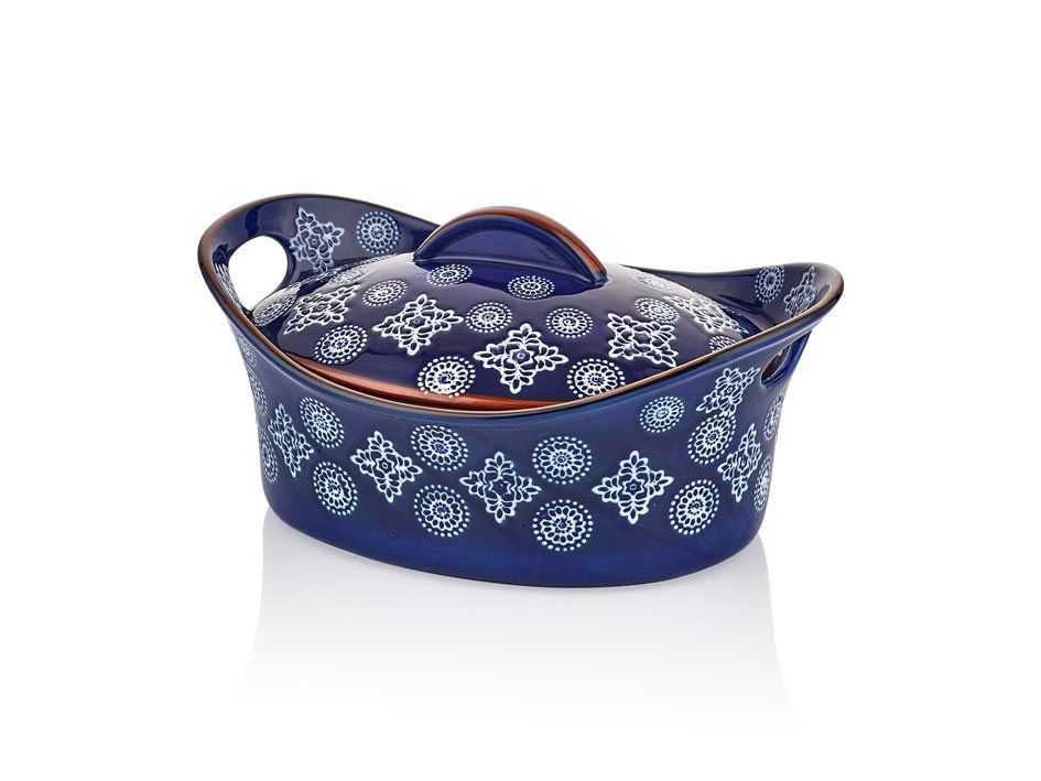 MAVİ KAPAKLI OVAL TENCERE 25CM