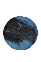 MAVİ MERMER DESEN SERVİS TEKLİ TABAK 27CM