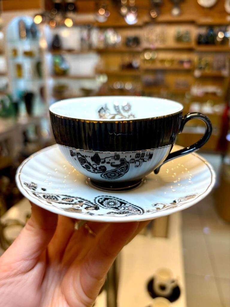 CLARISSA SİYAH TEK KİŞİLİK TÜRK KAHVESİ FİNCANI