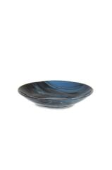 MAVİ MERMER DESEN TEKLİ ÇUKUR TABAK 20CM