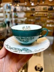 CLARISSA YEŞİL TEK KİŞİLİK TÜRK KAHVESİ FİNCANI