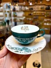 CLARISSA YEŞİL TEK KİŞİLİK TÜRK KAHVESİ FİNCANI