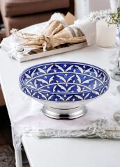 CORALLO MAVİ SALATA KASESİ/DEKOR 32X32X13CM