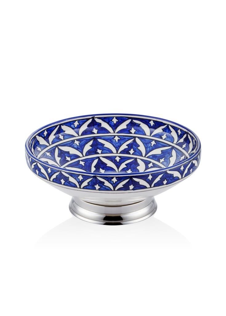 CORALLO MAVİ SALATA KASESİ/DEKOR 32X32X13CM