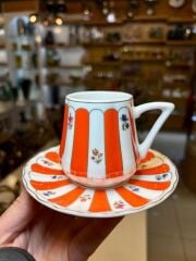 ANITA TURUNCU TEK KİŞİLİK TÜRK KAHVESİ FİNCANI