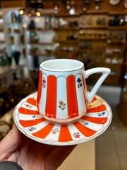 ANITA TURUNCU TEK KİŞİLİK TÜRK KAHVESİ FİNCANI