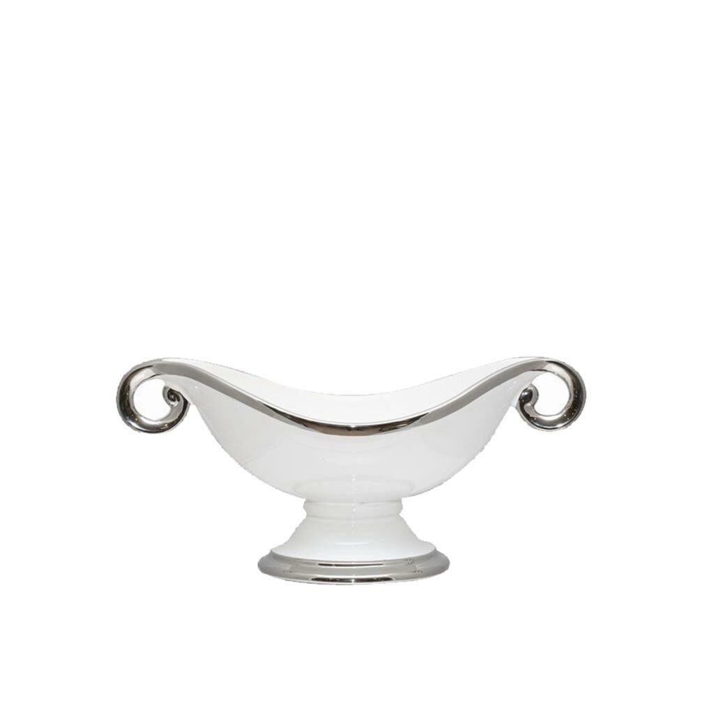 BEYAZ GÜMÜŞ AYAKLI MEYVELİK 31CM